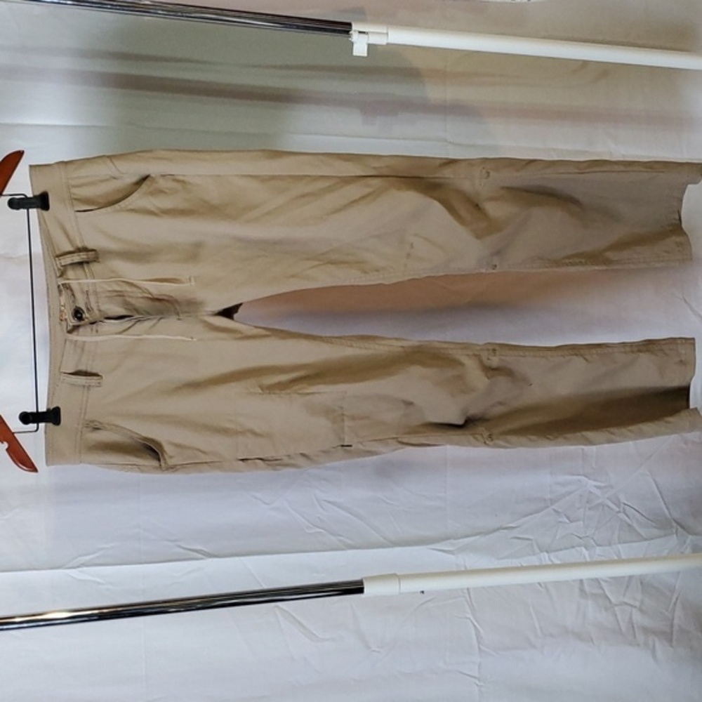 PRANA Halle outdoor convertible snap water resistant khaki boot cut pants womens